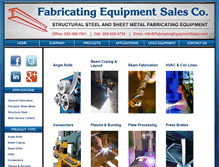 Tablet Screenshot of fabricatingequipmentsales.com